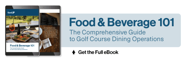 A button promoting the Food and Beverage ebook. Reads "Get the full ebook" and links readers to the download page.