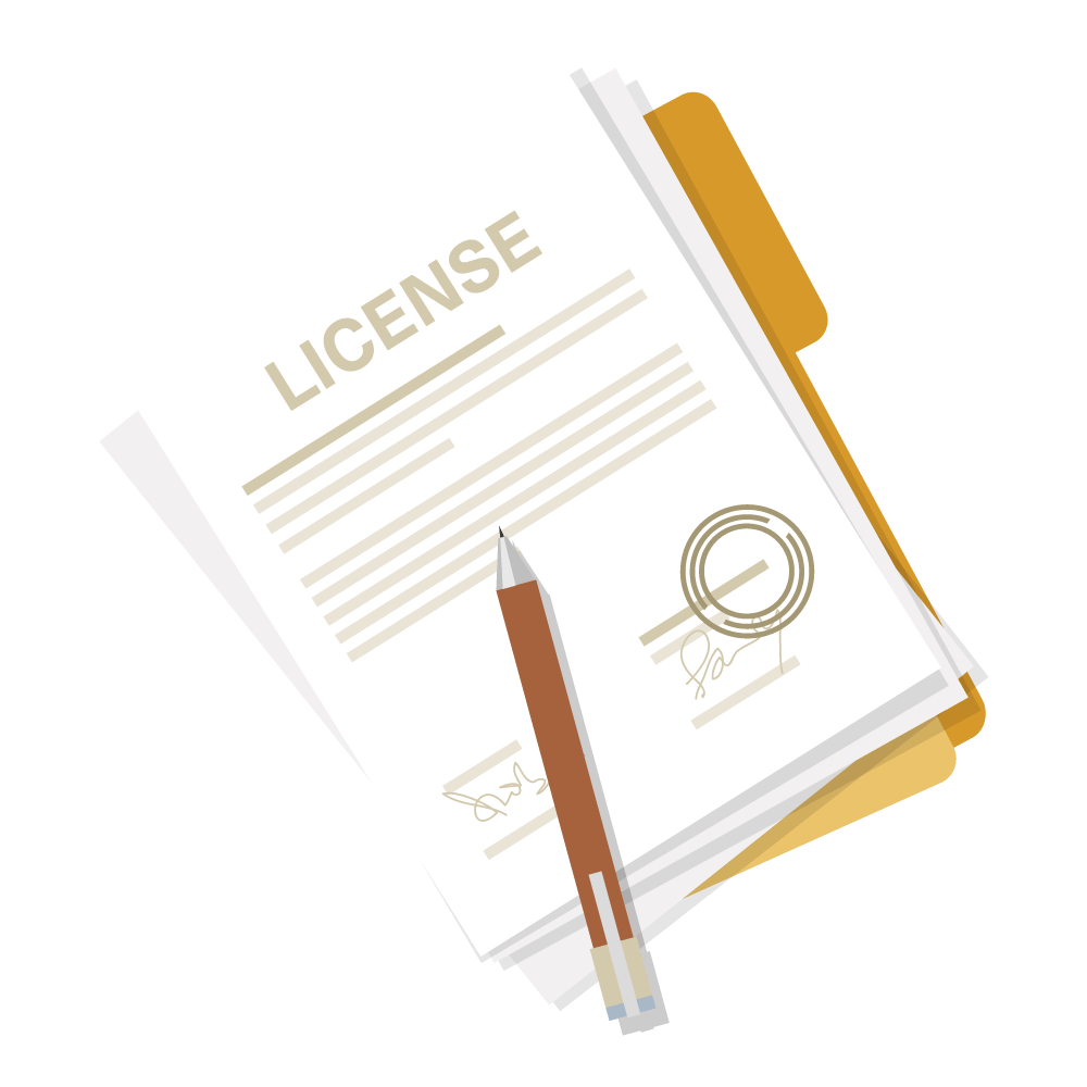 A sample license illustration.